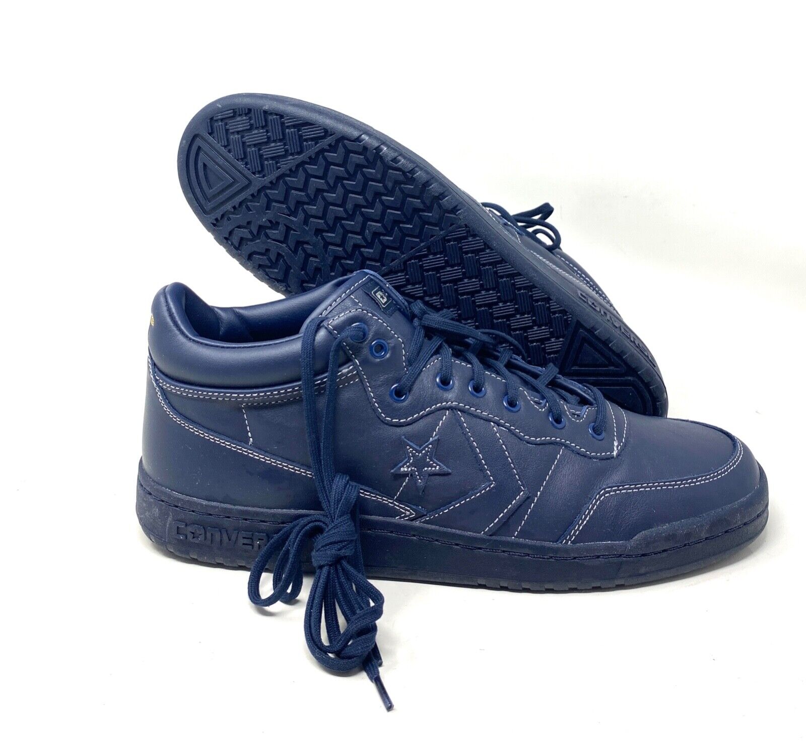 Converse Cons Sage Fastbreak Pro Mid Shoes Skate Leather Navy Casual A02016C