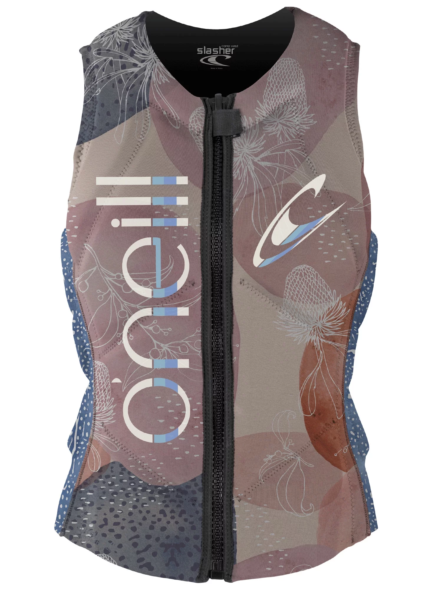 O'Neill womens Slasher competition vest 6 Desert bloom/drift blue (4531)