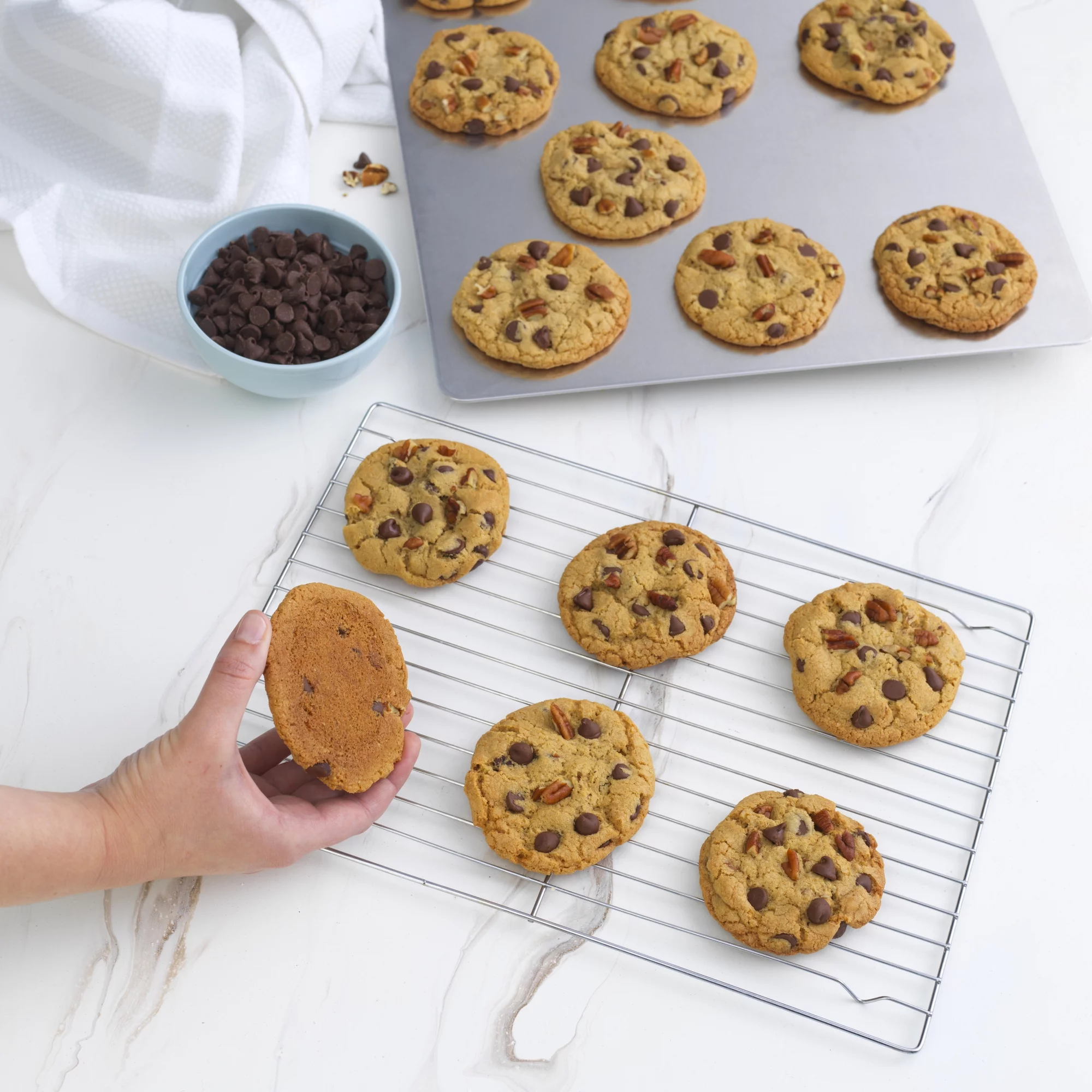 T-Fal Airbake Natural Cookie Sheet 3-Piece Variety Set, Silver