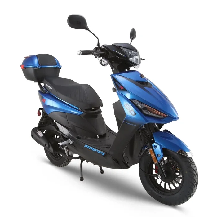 RAPPI Gas Moped, RSS-50 Street Legal Scooter 50cc Motorcycle for Adult Equipped With Trunk, 4-Stroke, Single Cylinder, CV, Assembled in US, Ship Fully Assembled and Ready to Ride