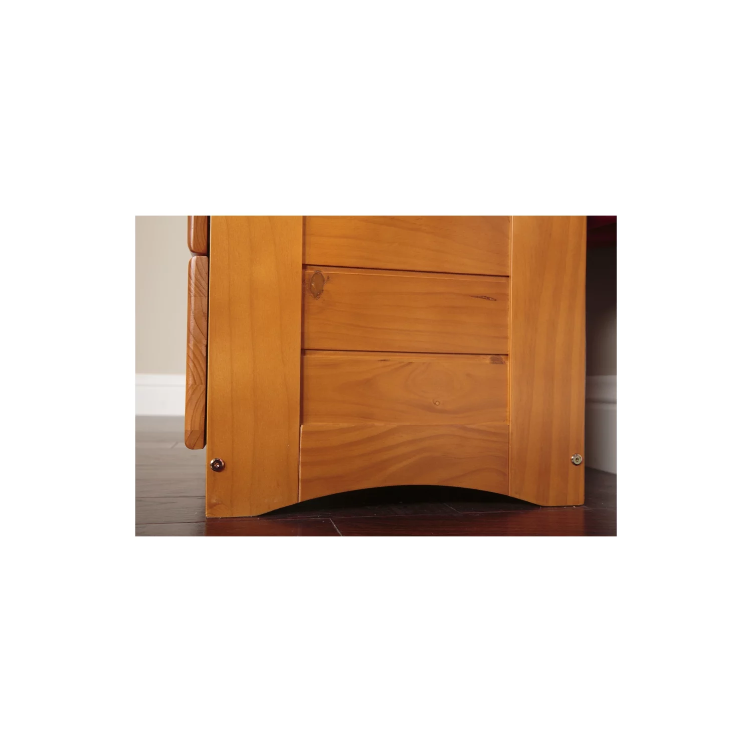 American Furniture Classics Model 82155 Solid Pine Five Drawer Chest in Warm Honey