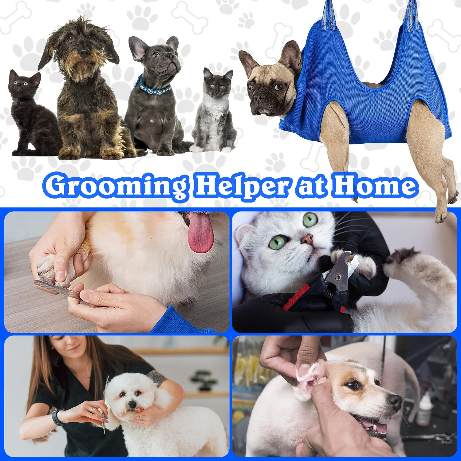 Pet Dog Cat Grooming Hammock Harness Dog Restraint Bag For Pet Trimming Cutting