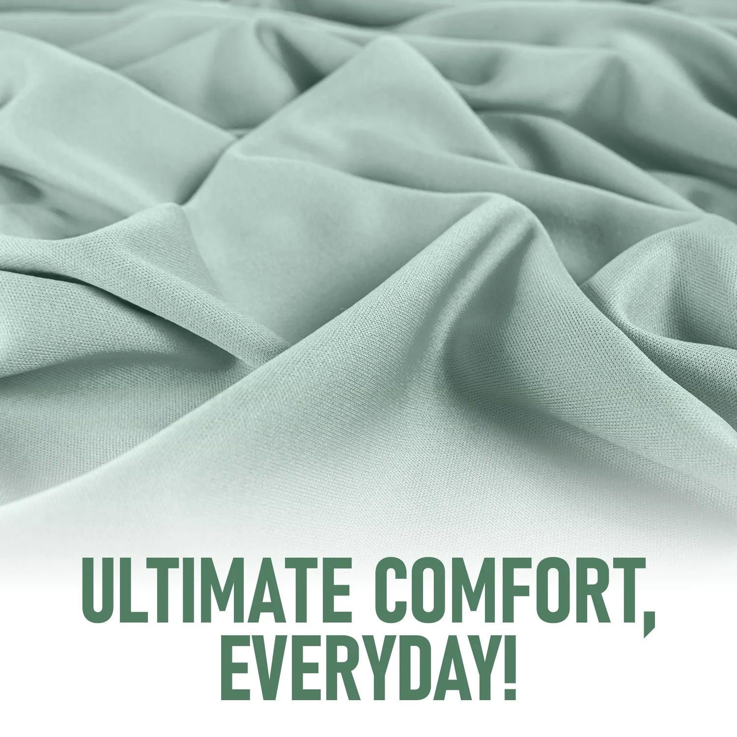 HOMES PERCEPTION Poly Cotton Jersey Full Fitted Sheet - Single Fitted Sheet Only - Fade Resistant & Wrinkle-Free Bed Cover Fitted Sheet- 16 Inches Deep Pocket Full Size Fitted Sheet, Light Green