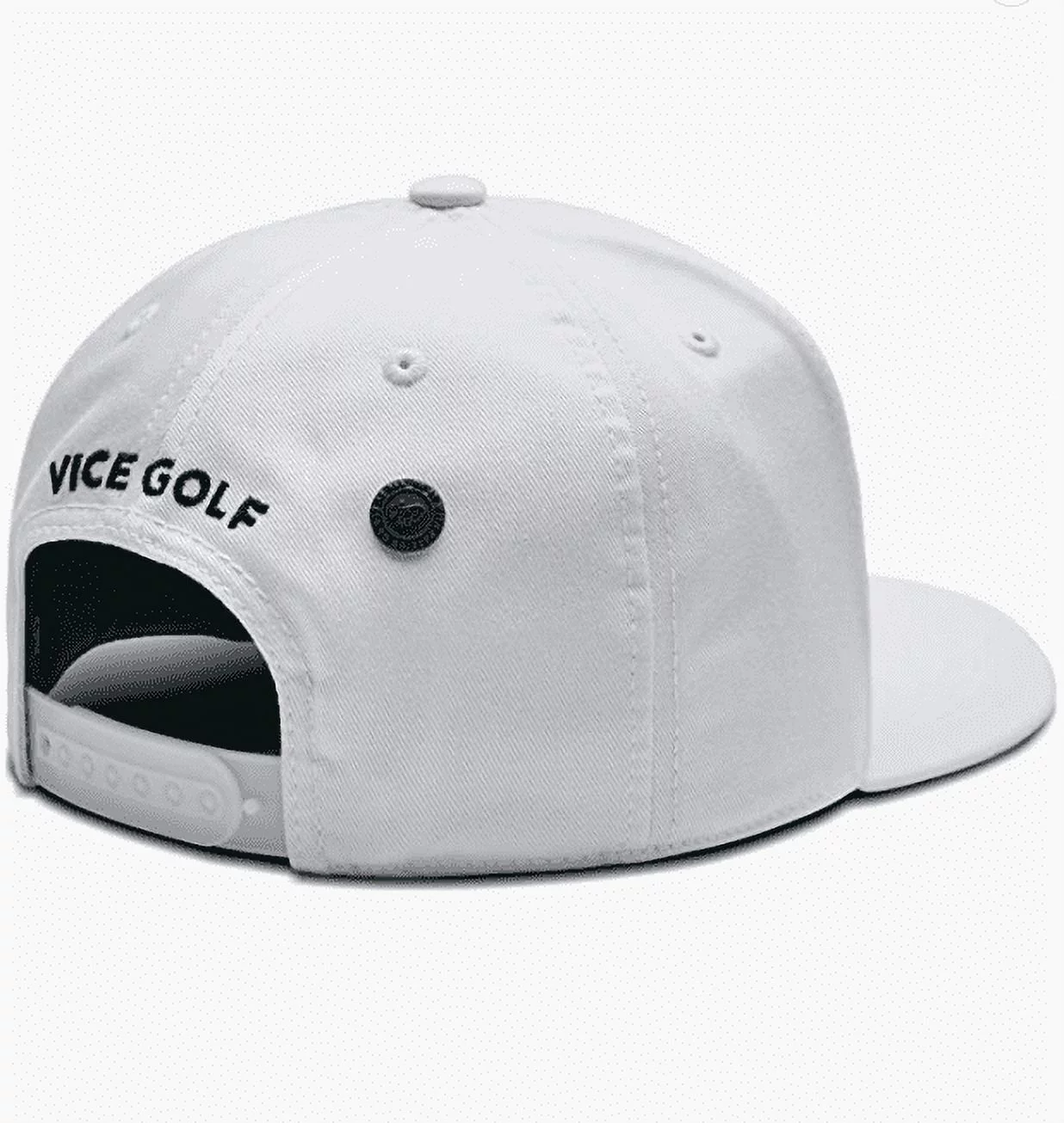 Vice Golf Hat Crew Cap, White Adjustable Size