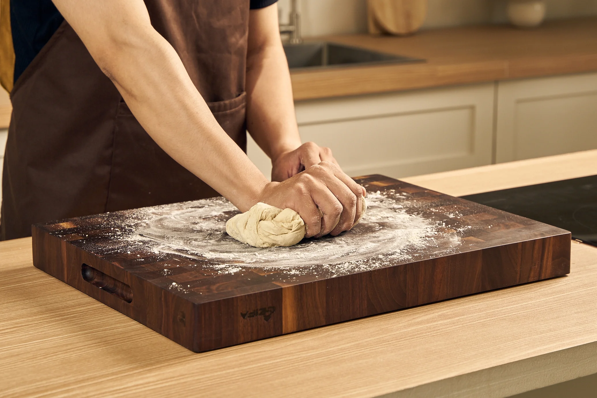 Cozifa Walnut Wood Cutting Board, Oil Wax Finished, Gift Box, 17x12x1.6-in