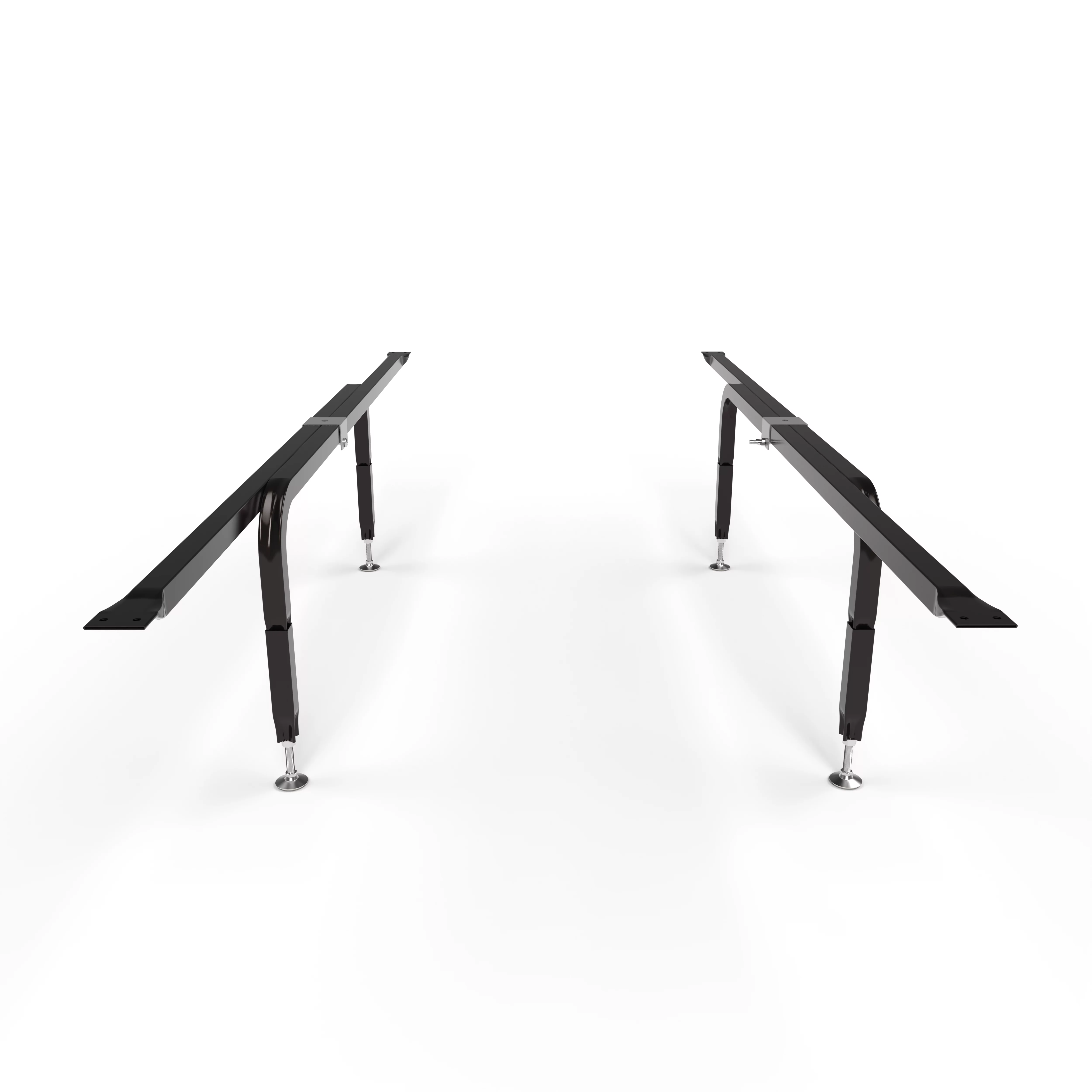 Universal Bed Slats Center Support System | Fully Adjustable Length & Height Tubular Steel with 4 Legs | Fits California King, King, Queen & Full Bed Frames