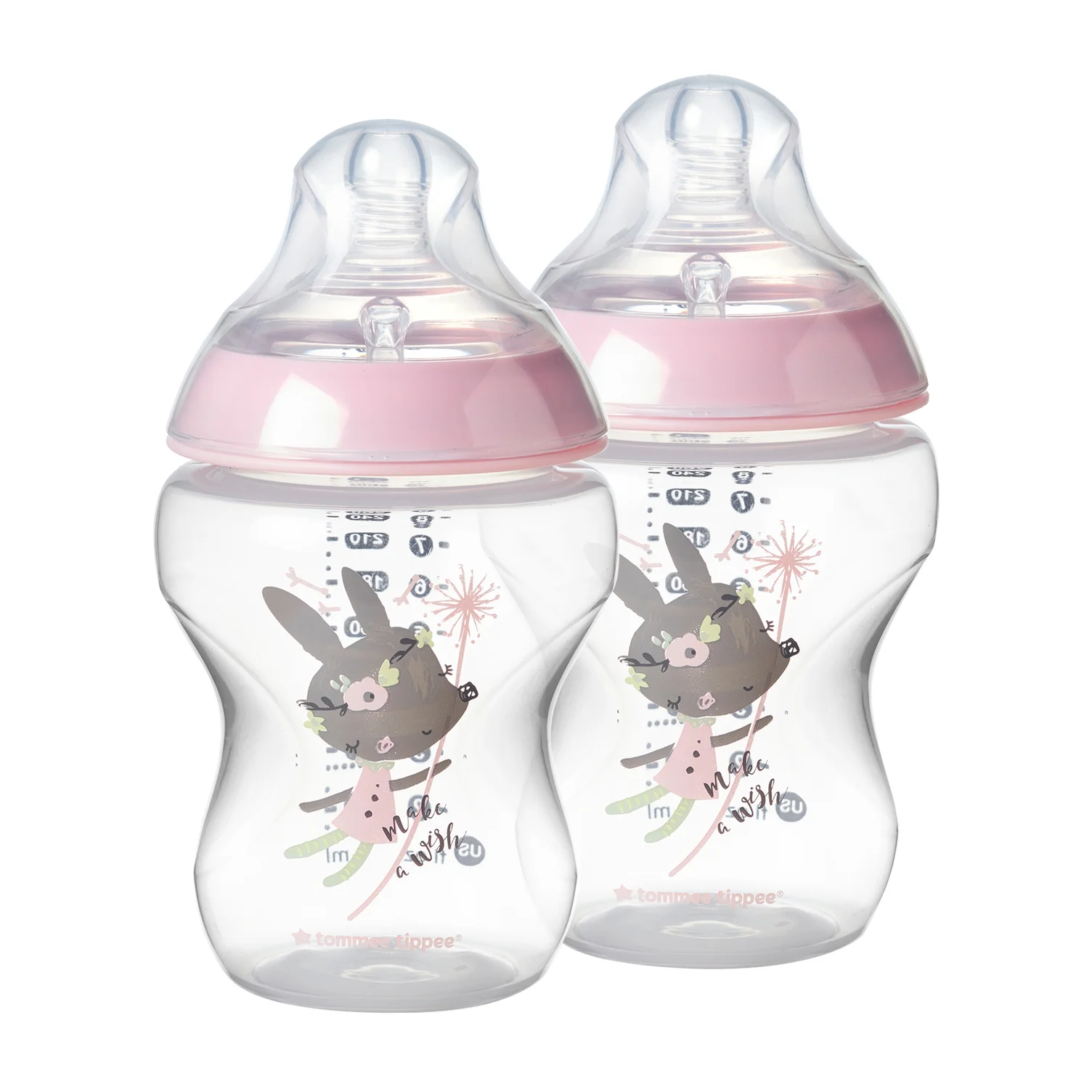 Tommee Tippee Closer to Nature, Newborn Baby Bottle Starter Set – Pink, Girl