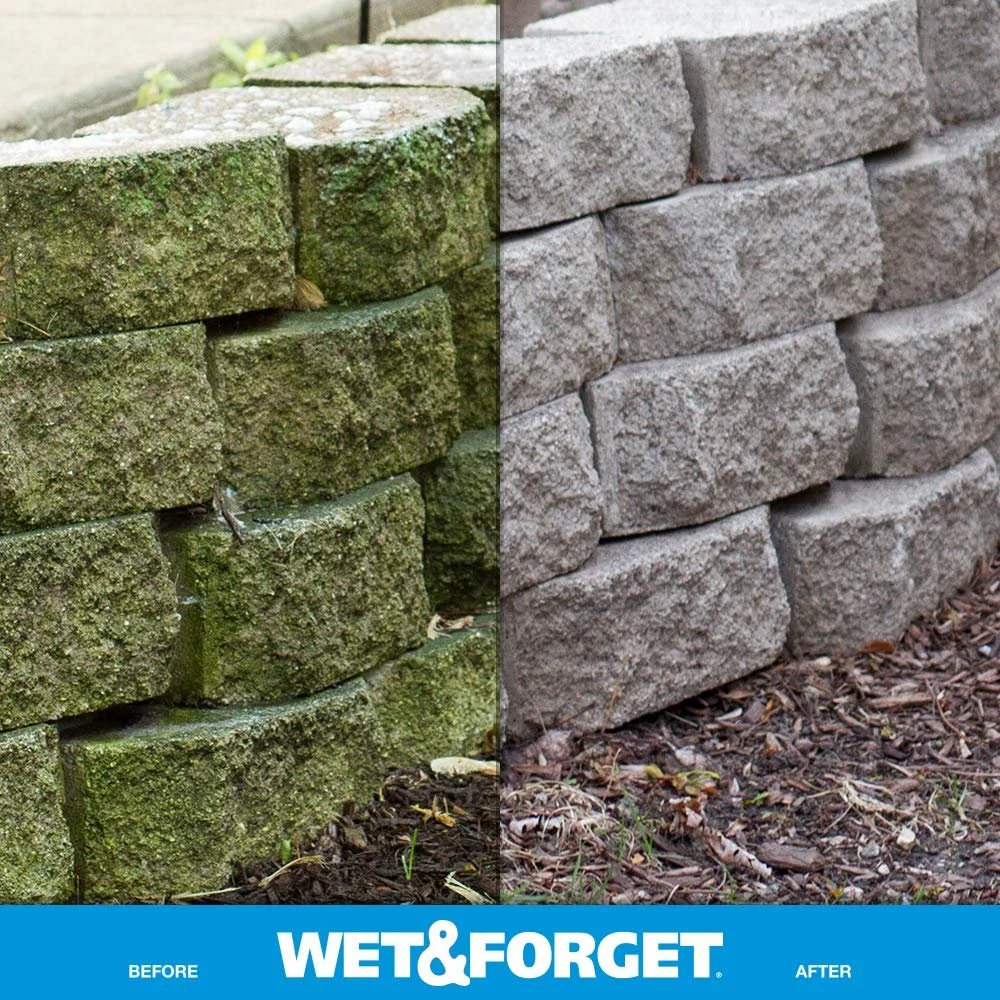 Wet and Forget Moss, Mold, Mildew & Algae Stain Remover, 1 Gallon Concentrate Make 6 Gallons - 3 Pack