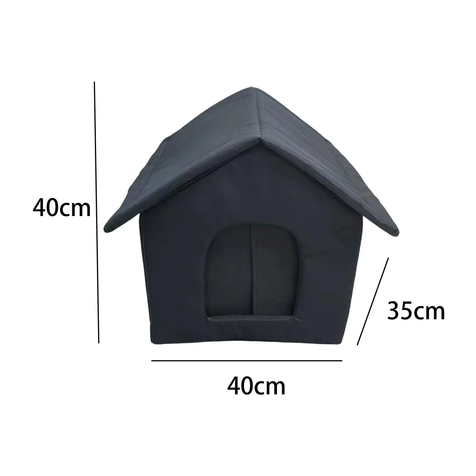Portable Stray Cats Shelter Waterproof Small Dogs Kennel Puppy Kitten Pet Supplies Tent Furniture Cave Bed Outdoor Feral Cats Warm House 40cmx35cmx40cm