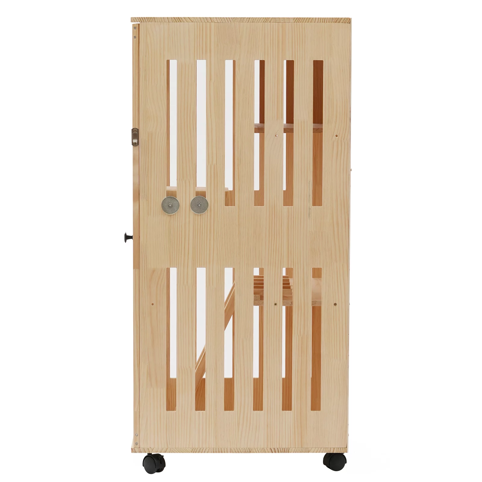 Miumaeov Large Wooden Cat House for Outdoor and Indoor Cats,Luxury Multi-Feature Cat Condo with Cat Scratching Posts Oversized Cat Villa on Wheels (23.62*23.62*47.24 inch)