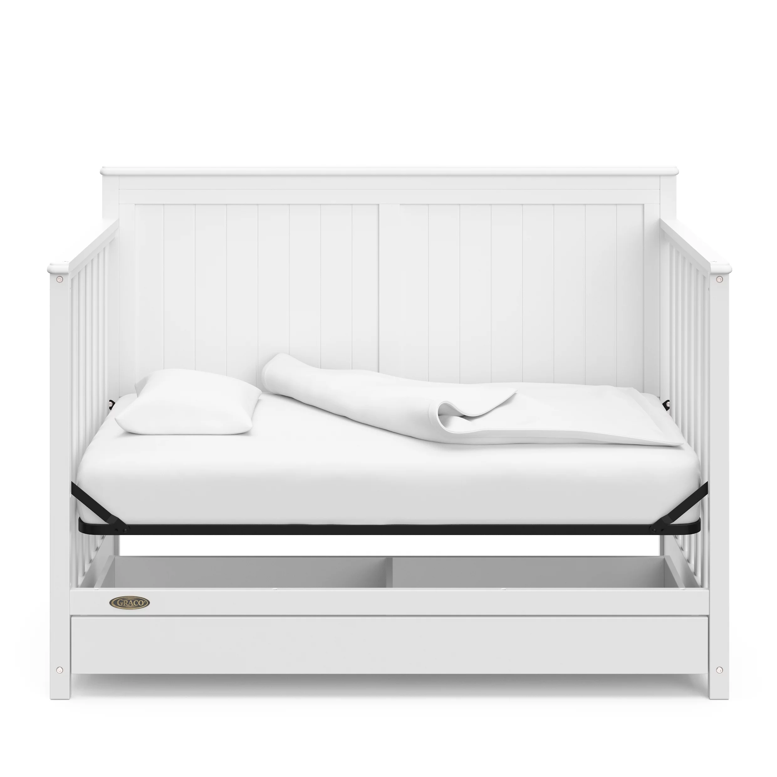 Graco Hadley 5-in-1 Convertible Baby Crib with Drawer, White