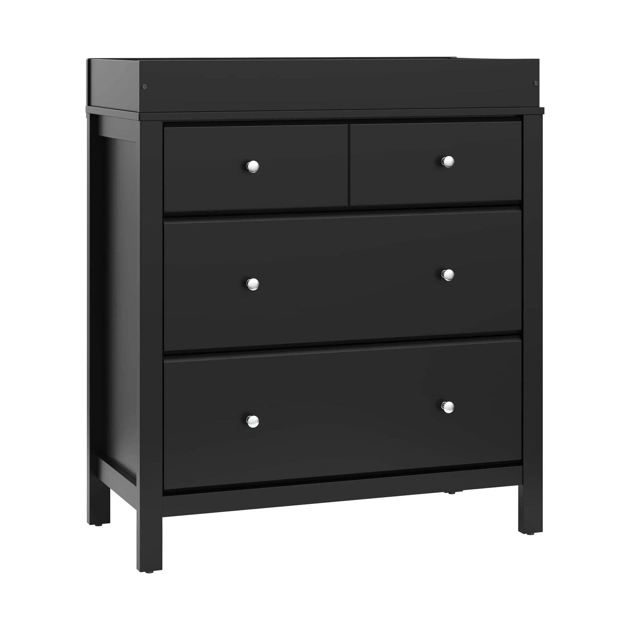 Storkcraft Horizon 3 Drawer Baby Changing Table Dresser, Black