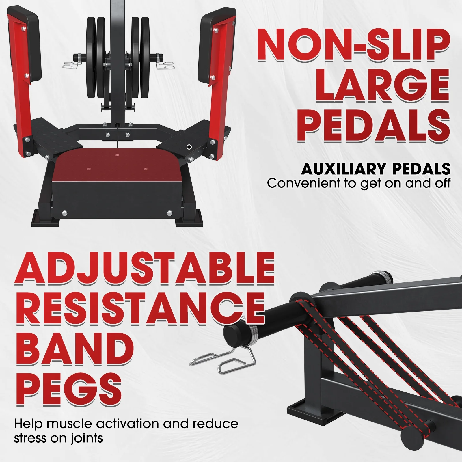 Syedee Standing Hip Abductor Machine, 450lbs Plate-Loaded Inner Thigh Machine, Thigh Master Hip Trainer, Hip Thrusters for Home Gym Hip Training