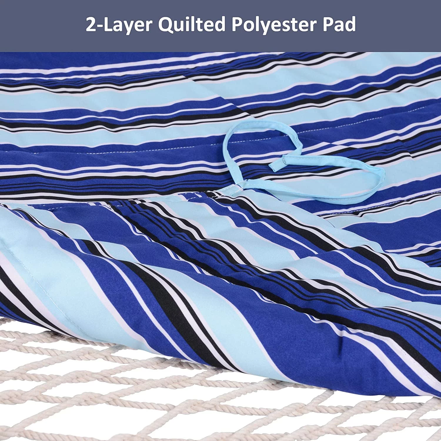 SUNCREAT Outdoor Two Person Hammock with Steel Stand Heavy Duty for Camping,  Max 475lbs Capacity, 76