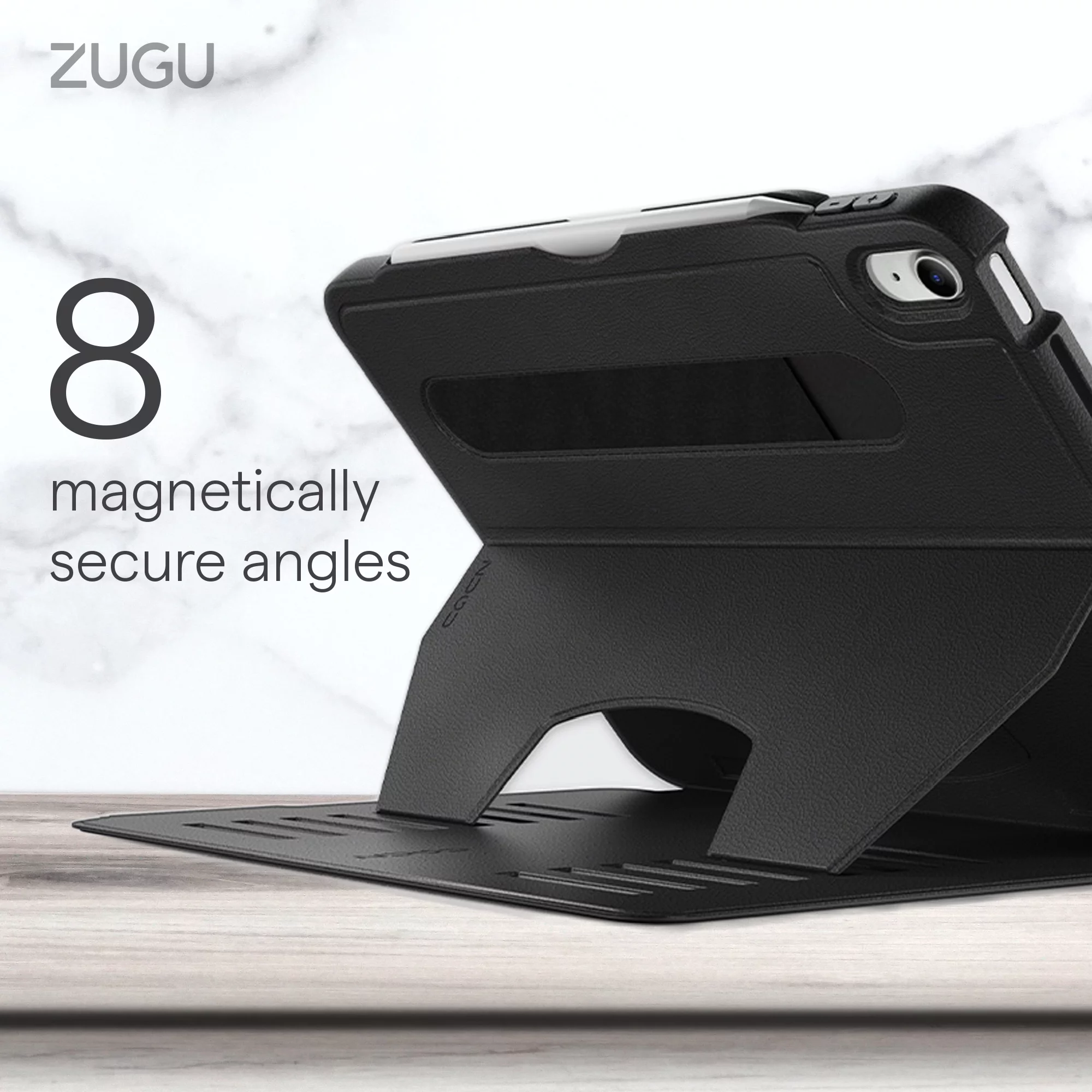 ZUGU CASE for iPad 10.9 Inch 10th Gen (2022) Slim Protective Case - Magnetic Stand & Sleep/Wake Cover (Model #s A2696, A2757, A2777) - Arctic