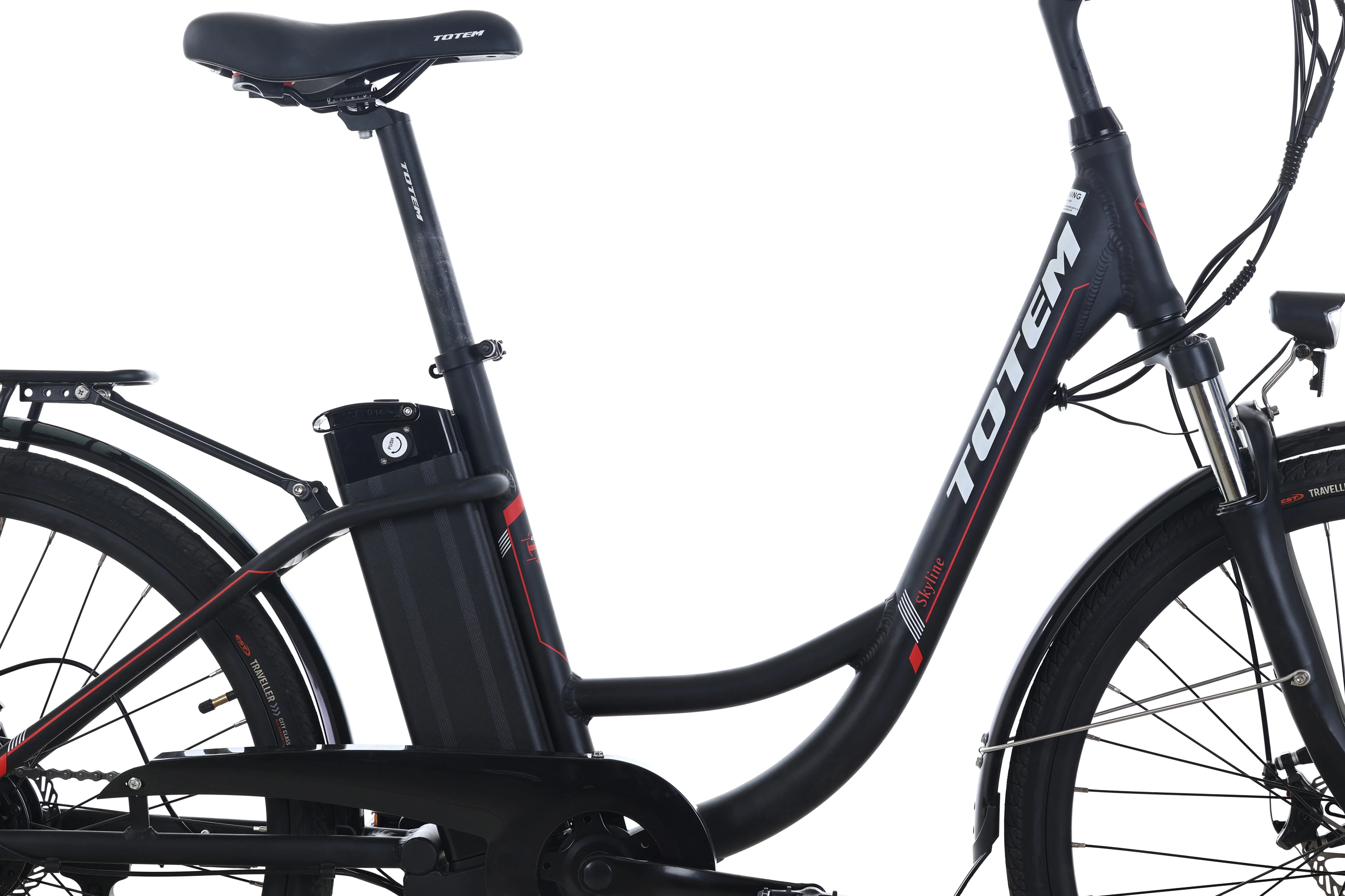 Ltmate Skyline Electric Bike for Adults, 26” Ebike 350W Powerful Motor, 36V 10.4Ah Removable Battery Electric Cruiser Bike, Shimano 7-Speed Gears, Electric City Commuter Bike,Black