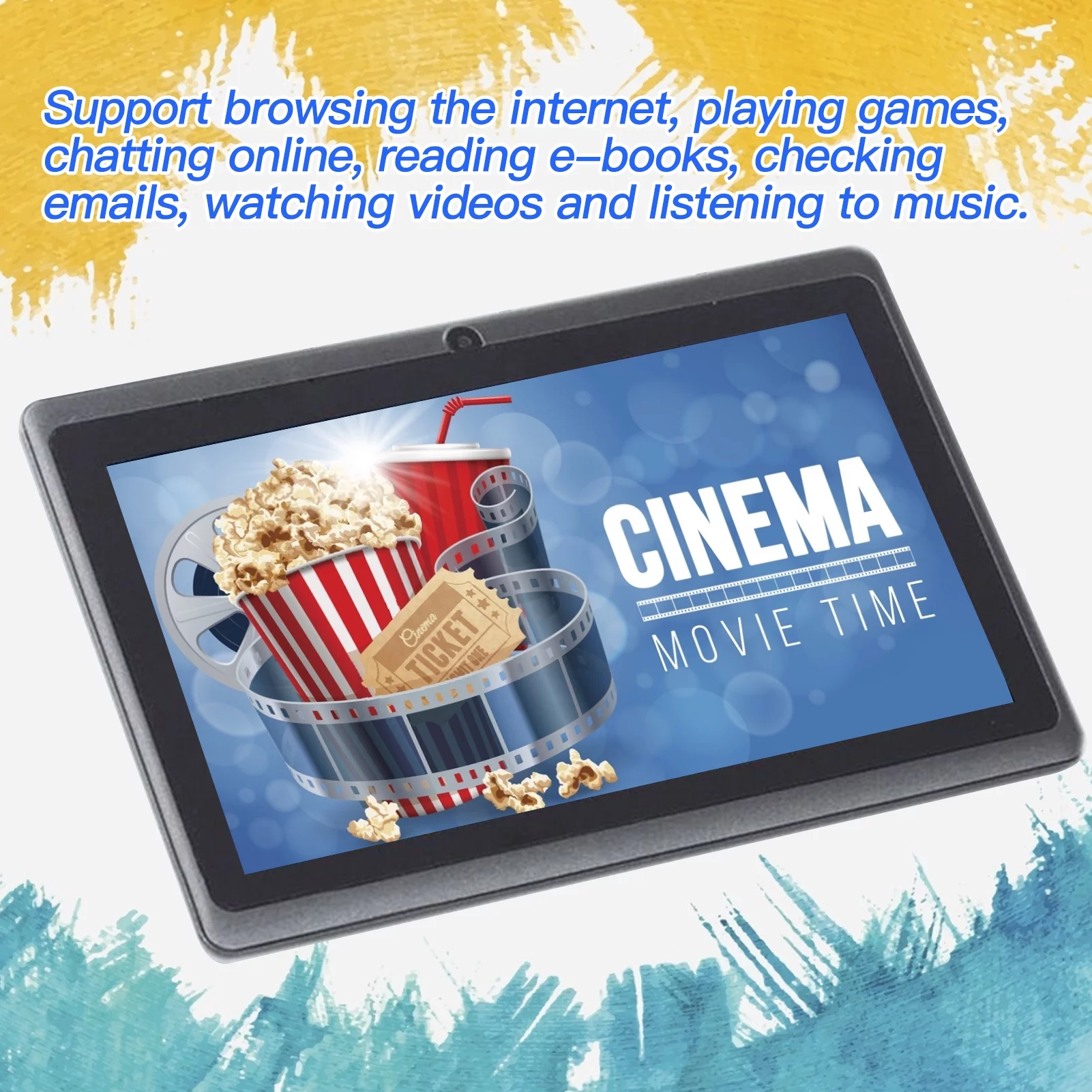 Tablet,Tablet Android Inch Tablet Processor Wifi Version Tablet Quad-core Camera Entertainment Android Quad-core Dual Entertainment Hine Children Version Zsem Entertainment Nebublu Tablet 7