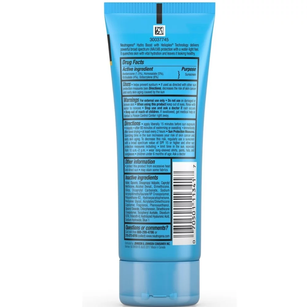 Neutrogena Hydro Boost, Moisturizing Sunscreen Lotion SPF 30, 3 oz, 3-Pack