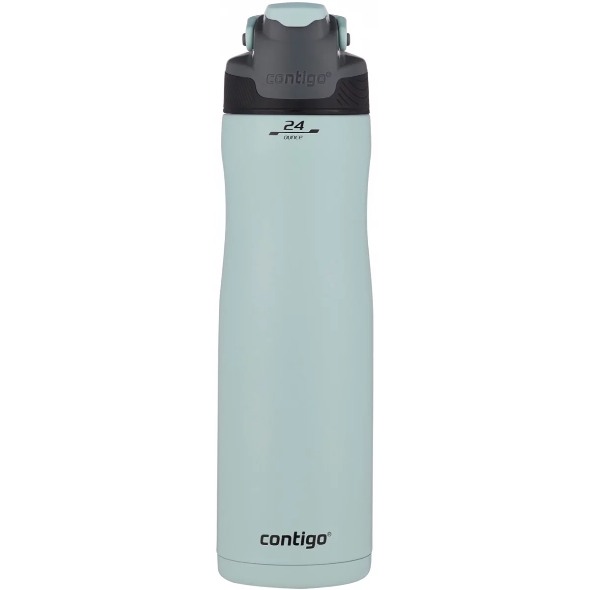 Contigo AutoSeal Chill 24 oz Honeydew Solid Print Double Wall Vacuum Insulated Stainless Steel Water Bottle with Wide Mouth and Flip-Top Lid