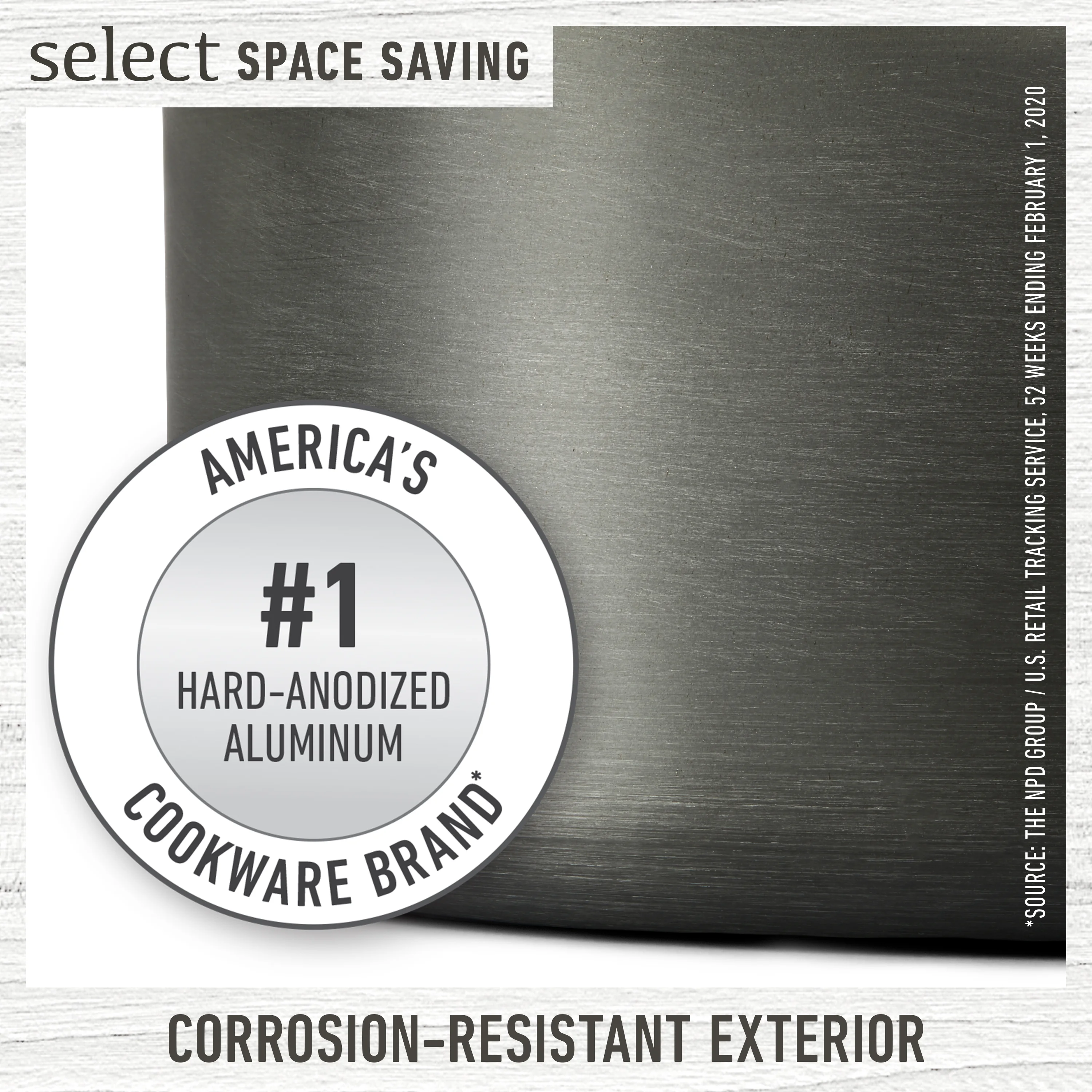 Select by Calphalon Space-Saving Hard Anodized Nonstick Pots and Pans, 14-Piece Cookware and Utensil Set