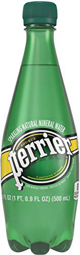 Perrier Mineral Water, .5 Liter, Portable Plastic Bottles, 24/CT, GN