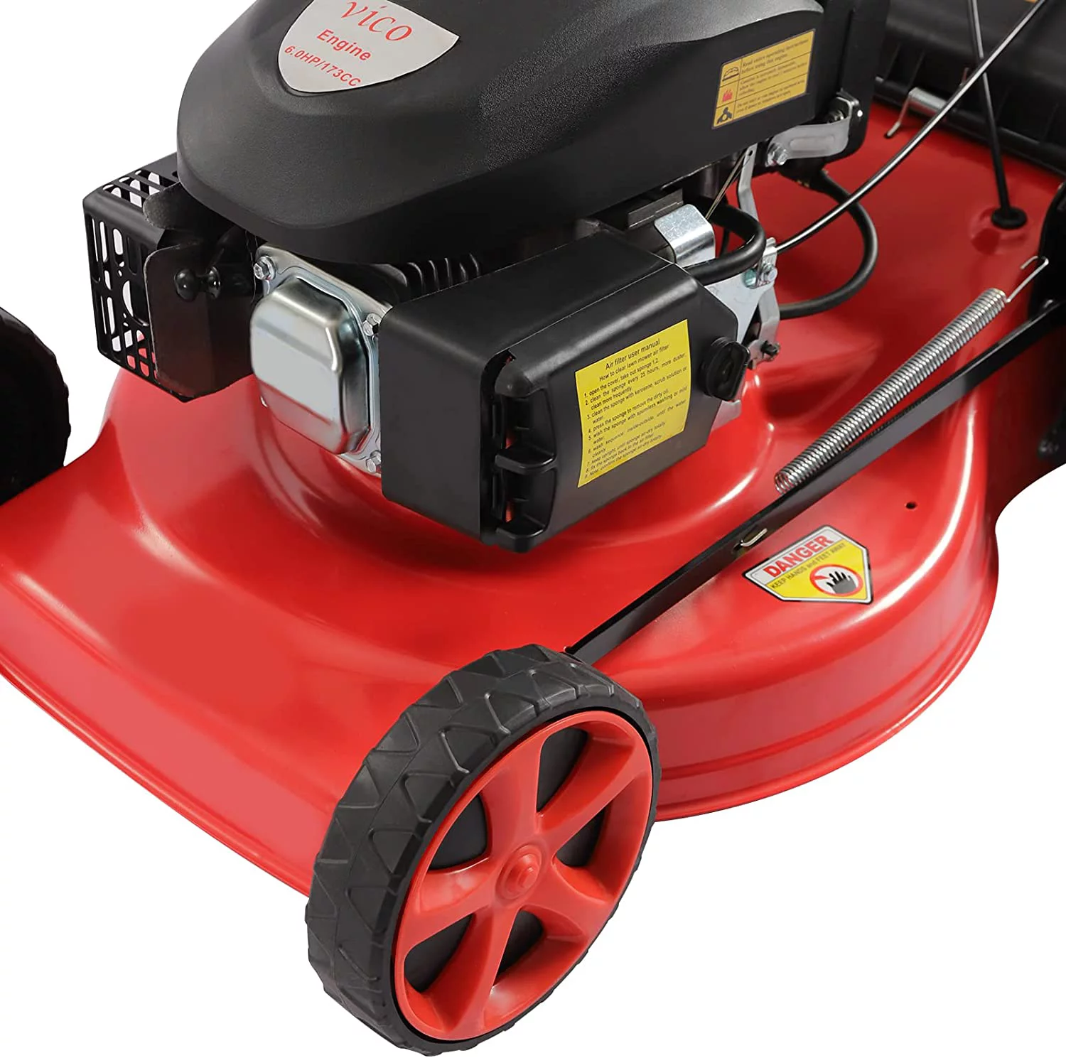 Gas Powered Lawn Mower  173CC Self-Propelled Gas Mower  3-in-1 Push Lawn Mower  20" Gas Lawn Mower with Bag  4-Stroke Single Cylinder Gasoline Engine  8 Adjustable Heights  for Lawn