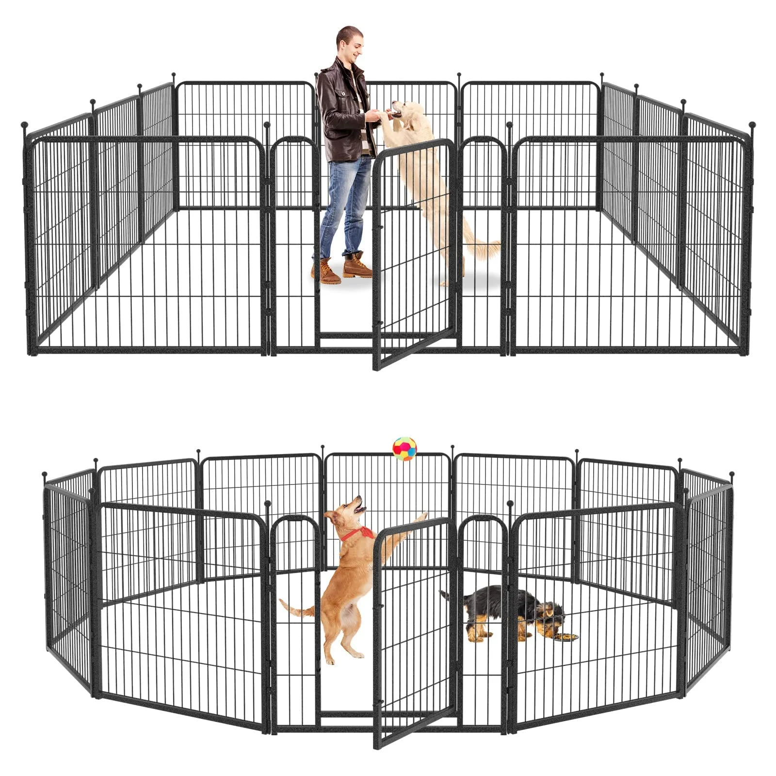 Kfvigoho Dog Playpen Outdoor 12 Panels Heavy Duty Dog Pen 32