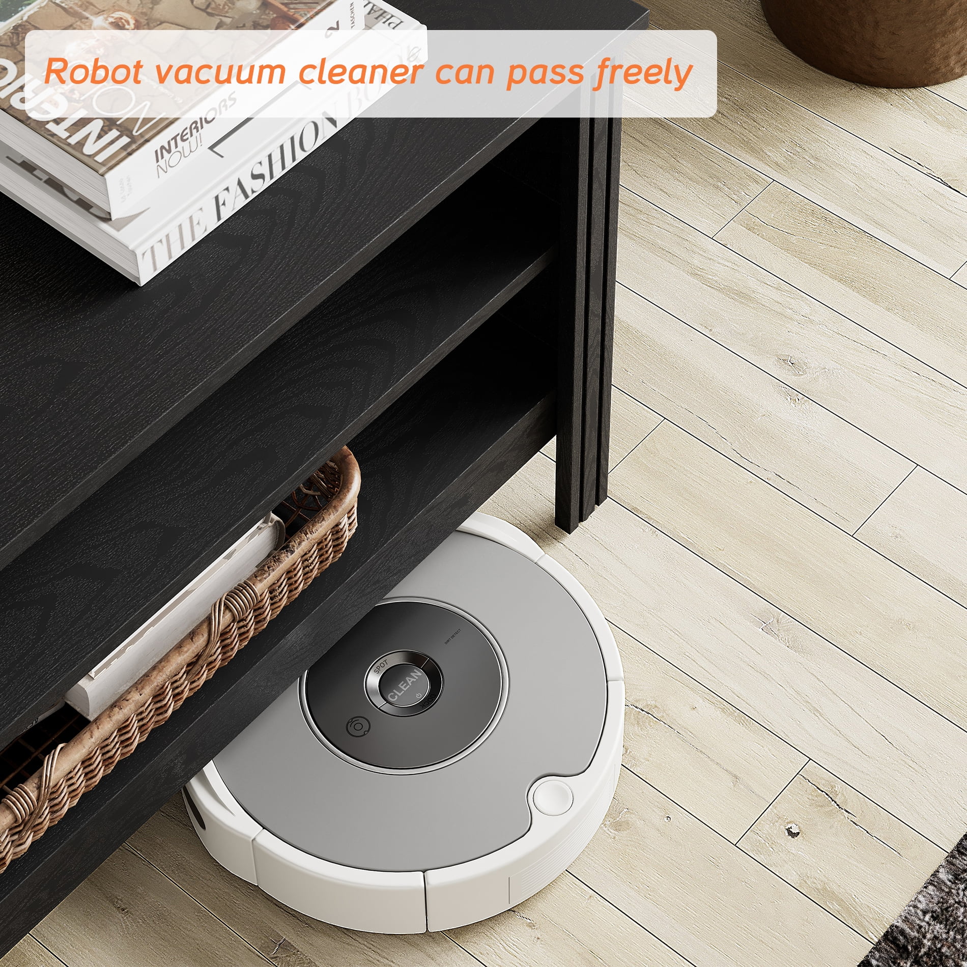 TV Stand for 100 inch TV Entertainment Center Wood TV Console Table for 85/80/90 inch TV with 8 Storages for Living Room Bedroom, Black