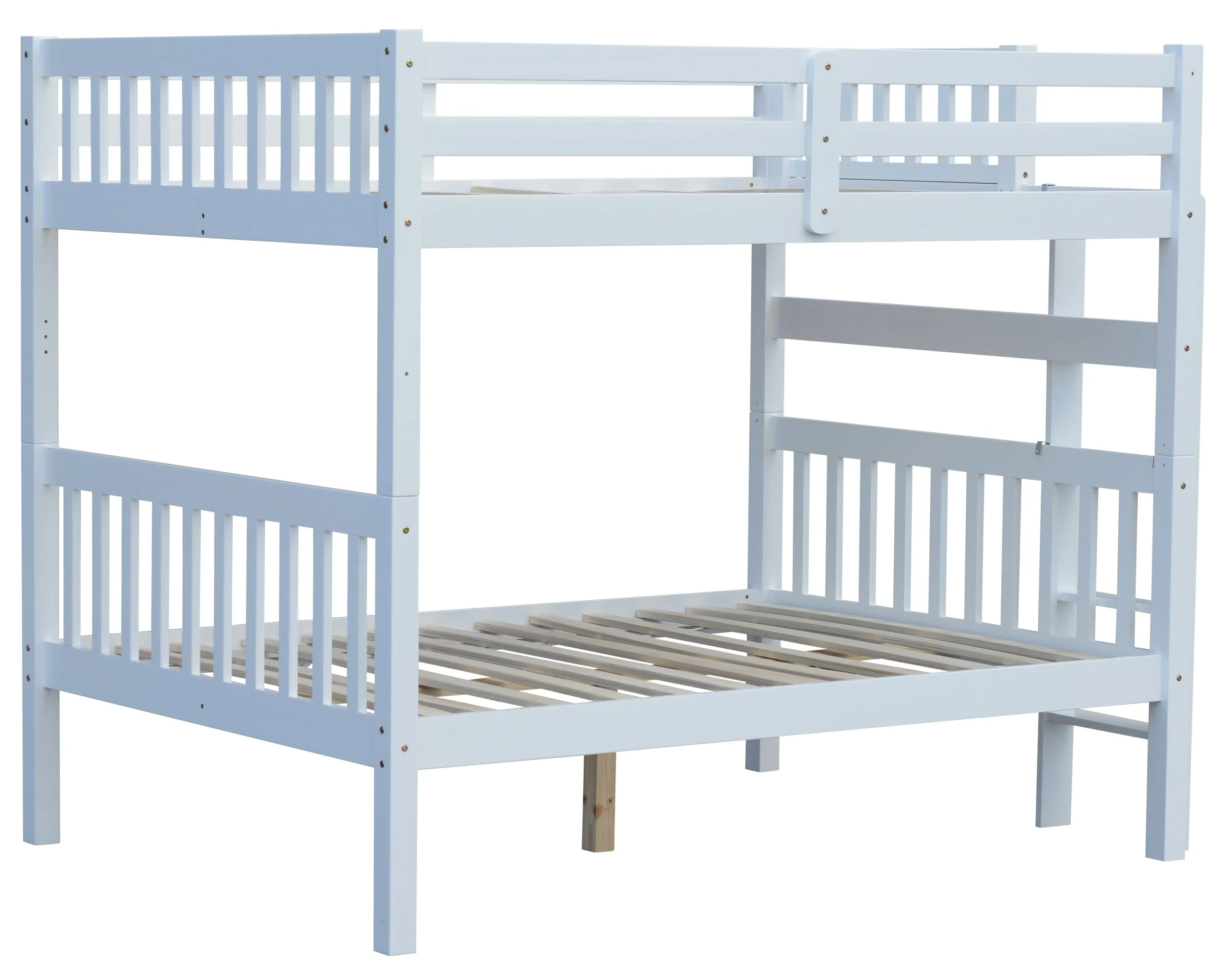Bern Full over Full End Ladder Bunk Bed White