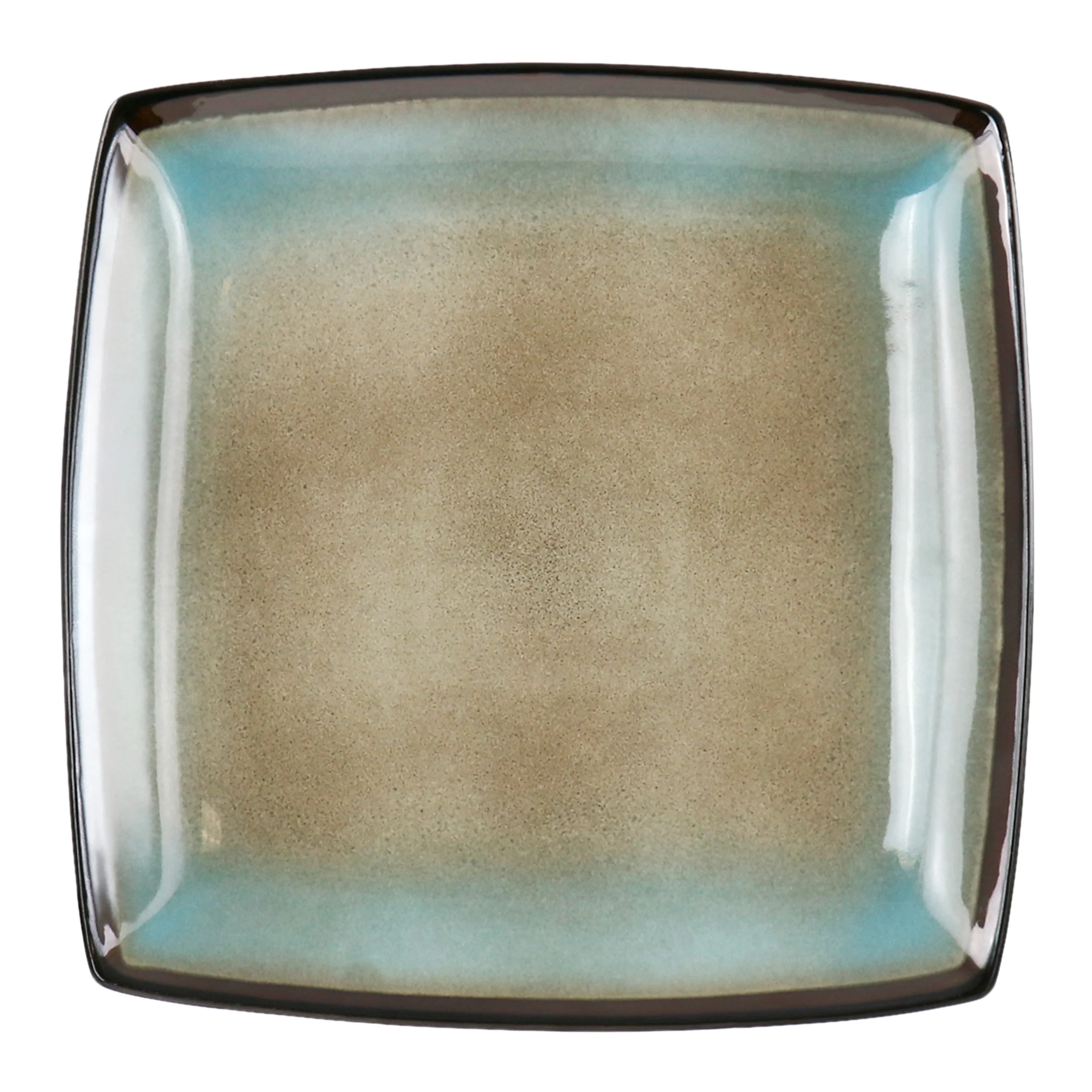 Hometrends Tequesta 12 Piece Square Stoneware Dinnerware Set in Taupe