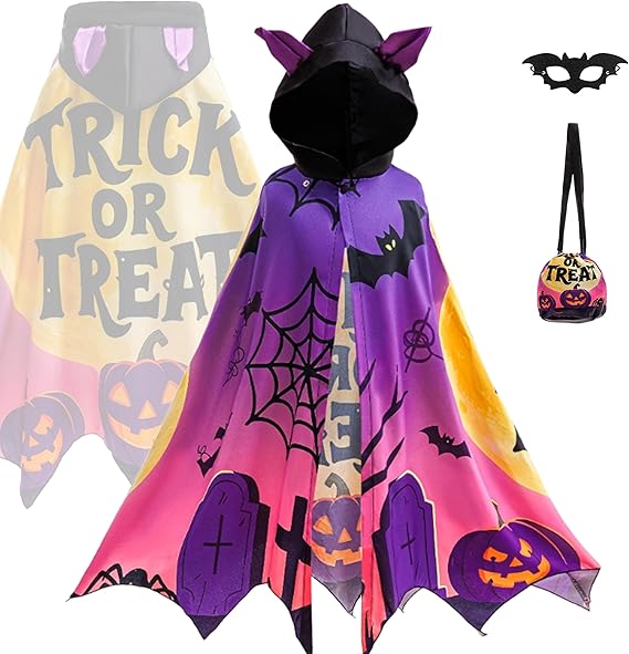 Halloween Witch Cape Age 3+ Wizard Role Play Halloween Costume Halloween Wizard Theme Party Cosplay