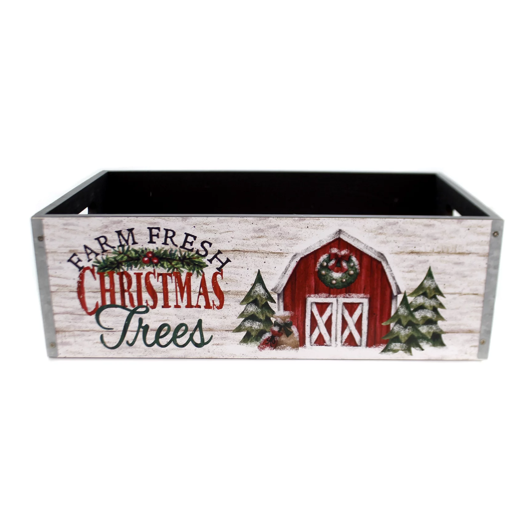 Christmas COUNTRYSIDE MESSAGE PLANTER Wood Message 9733589M