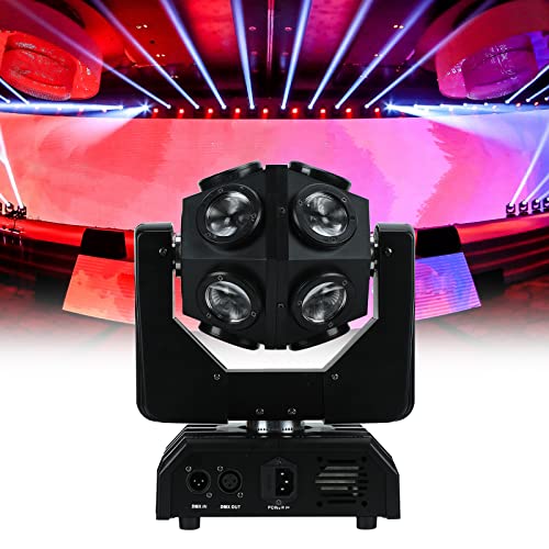 12x12W RGBW (4 in1) LED Moving Head DJ Lights Wash Beam Stage Light Spotlight Lamp 13/15 Channels DMX512 RGBW for Disco DJ Club Christmas Birthday Wedding Party Stage Light
