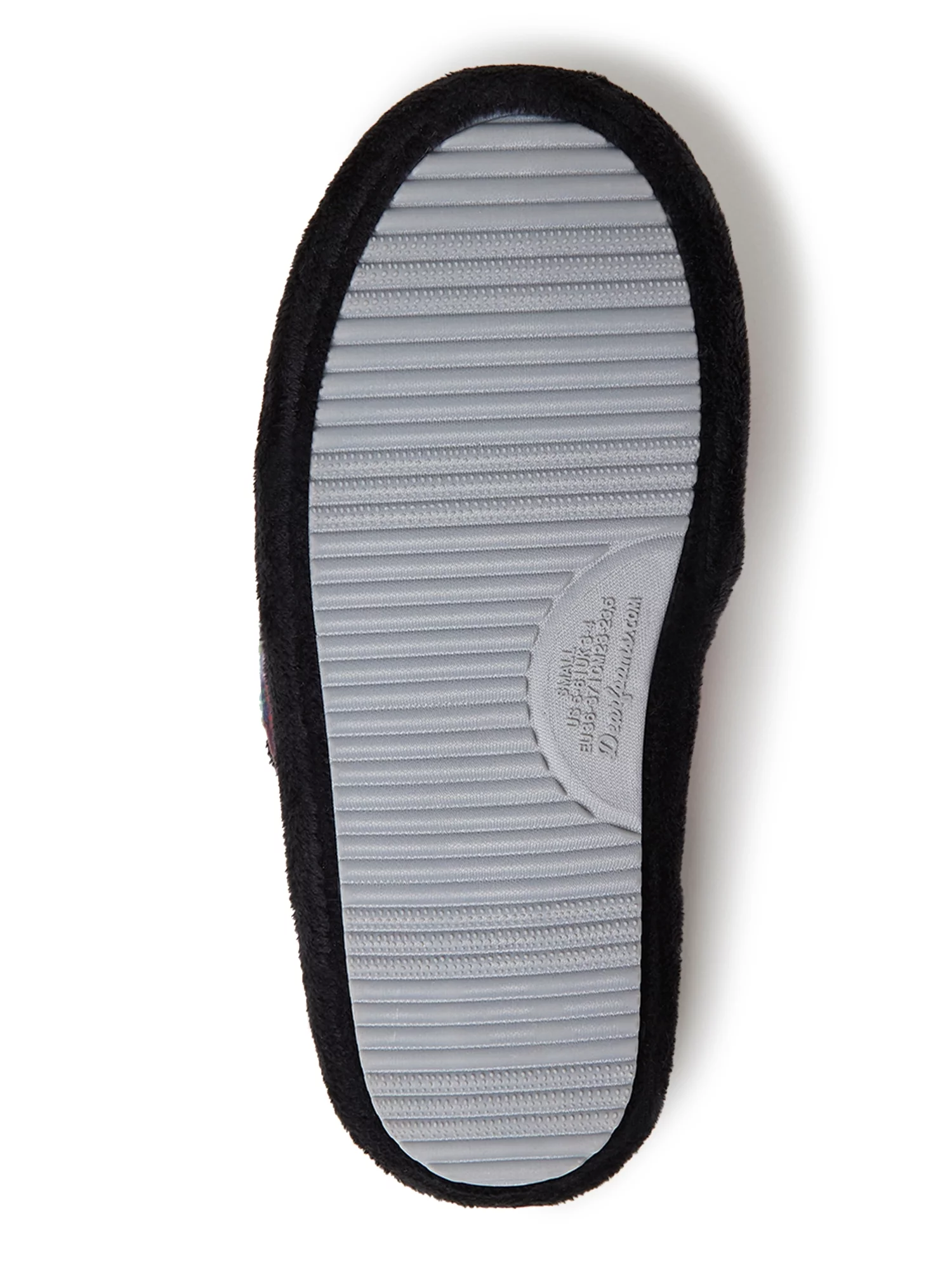 DF by Dearfoams Women's Christmas Plaid Scuff Slippers