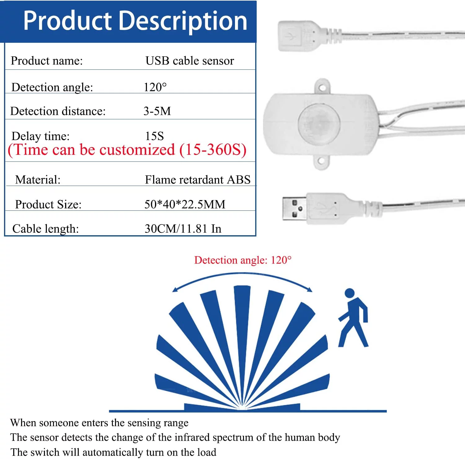 FSLiving String Lights,Waterproof Fairy Light with Snowflake Beads For Christmas Party Bedroom Garden Decor,6.5ft Curtain Lights with PIR Motion Sensor Cord,Auto ON/Off - Set of 2 (Colorful)