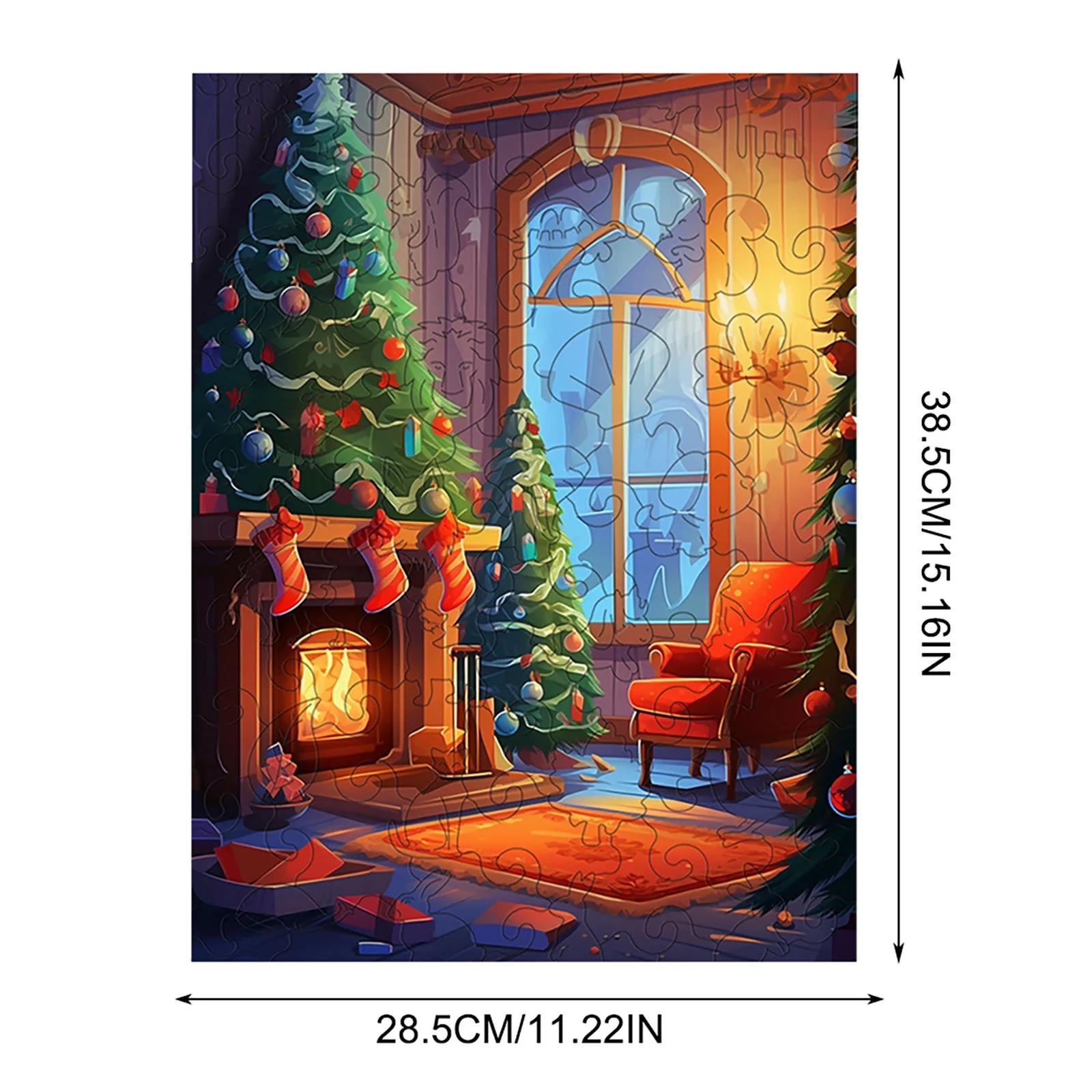 BOLUOYI Toys for Age 2-3 4Th of July Party Christmas Tree Wooden Puzzle Educational Wooden Puzzle Toy for Kids Christmas Atmosphere DecorationChristmas Party Game