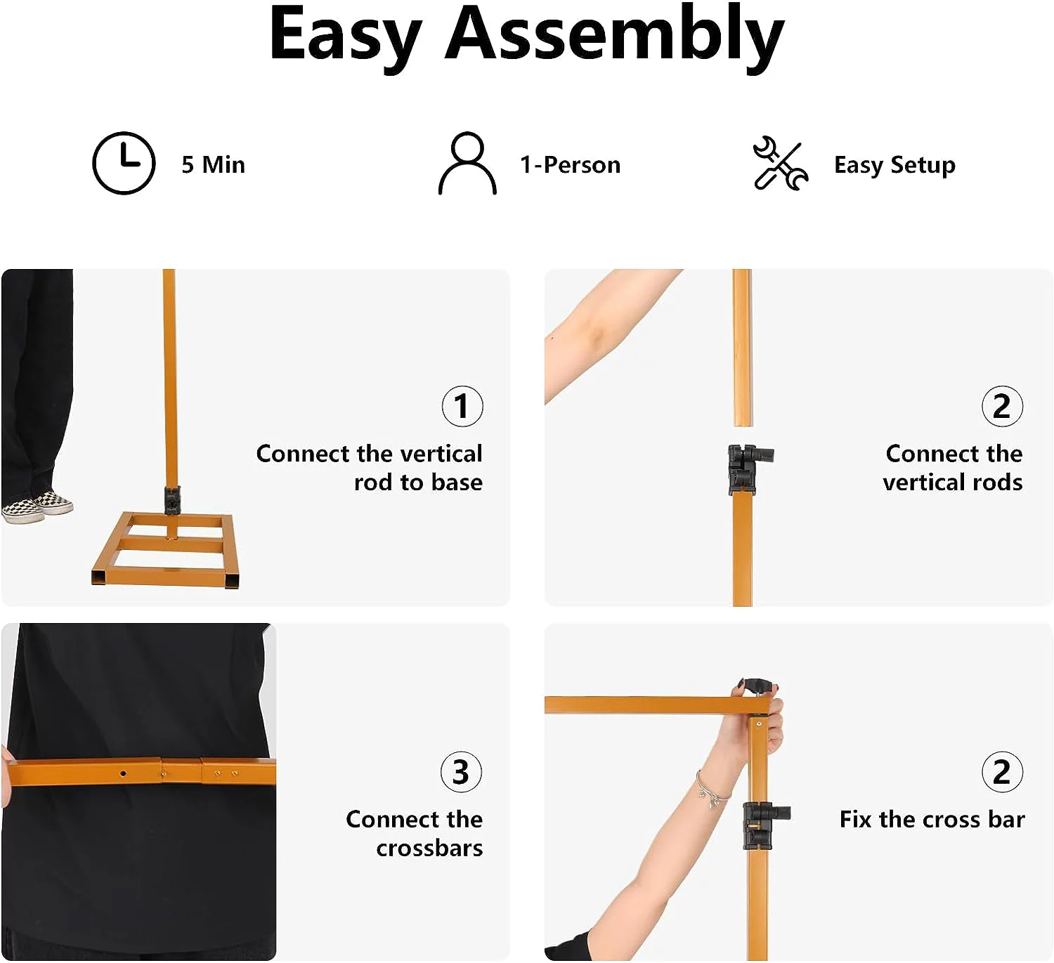 ShowMaven 10x10 FT Backdrop Stand, Heavy Duty Pipe and Drape Stand, Adjustable Gold Backdrop Stand for Wedding, Birthday Party, Photography, Photo Video Studio, Christmas Decoration