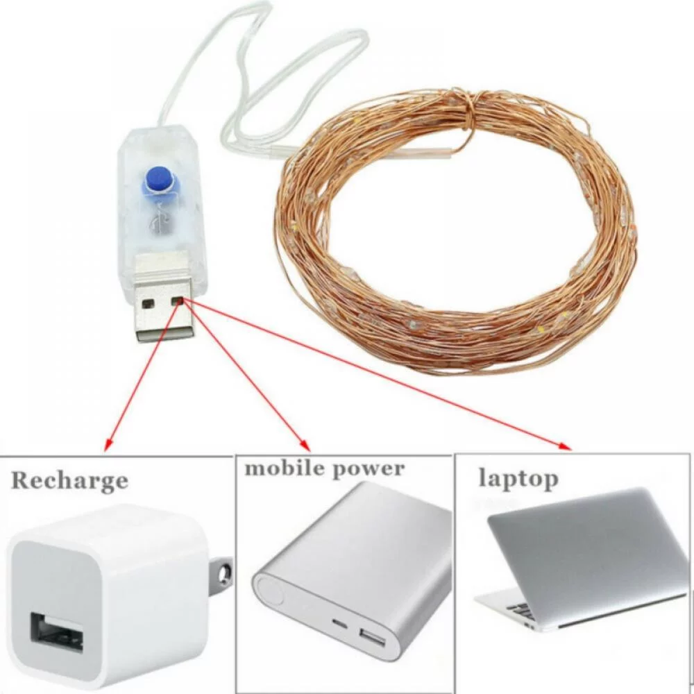 Sinhoon USB Plug in Fairy Lights with Remote Control Timer, 8 Modes 6.6-65.6ft 20-200 LED USB String Lights with Adapter, LED Twinkle Lights for Christmas Bedroom Indoor Decoration