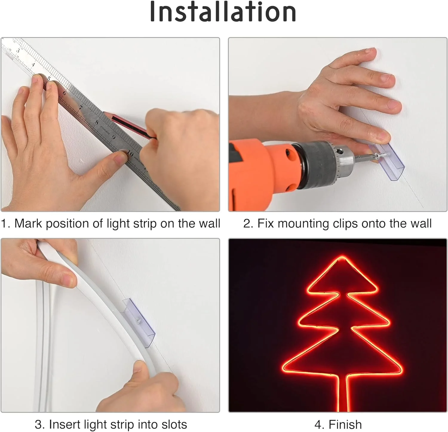 50FT 2-Sided LED eo Rope Lights DIY Adjustable Mode Waterproof Flexible eo Stripe Lights With Cotrol For Christmas Garde Buildig Cafe Decor Red