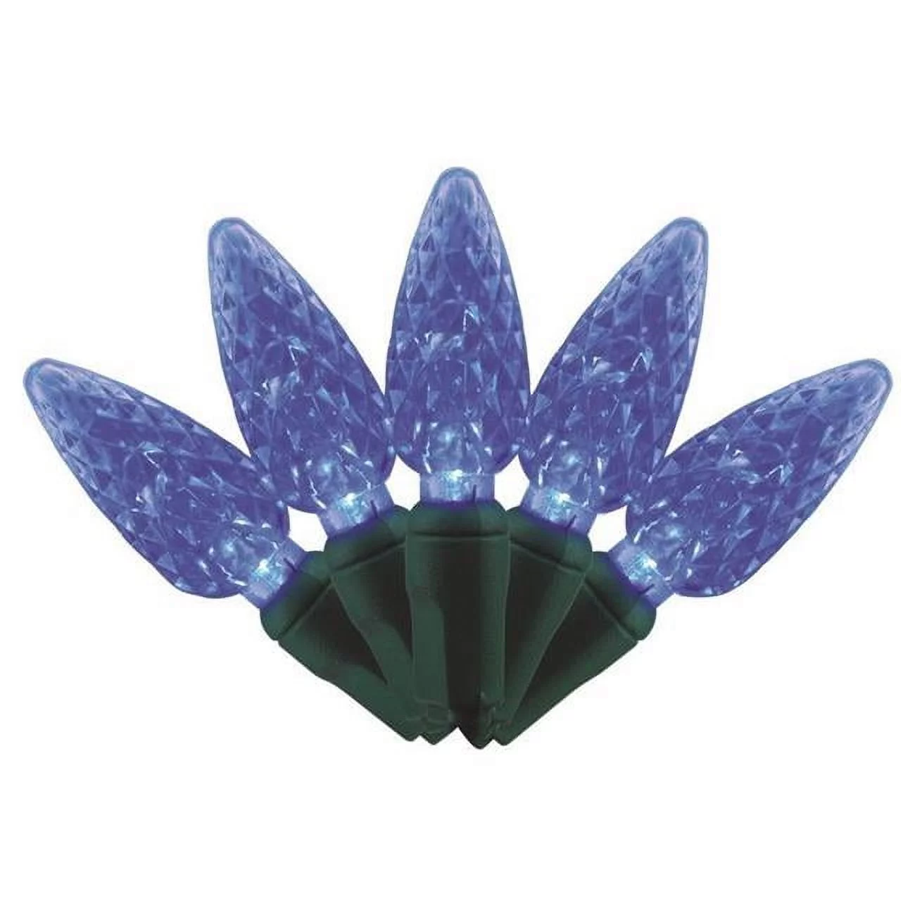 Celebrations 9086342 25 ft. Platinum LED C6 String Christmas Lights, Blue - 50 Count