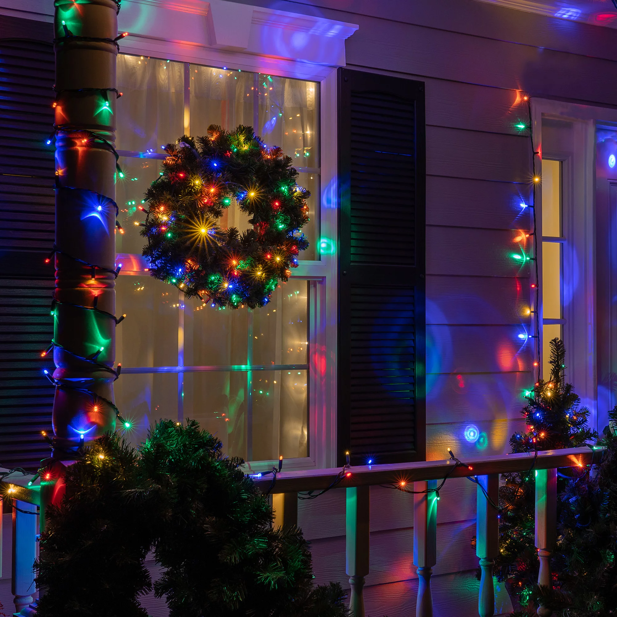 Wintergreen Lighting 50 Multicolor Halo Christmas Lights Holiday Party Convex Lights 4