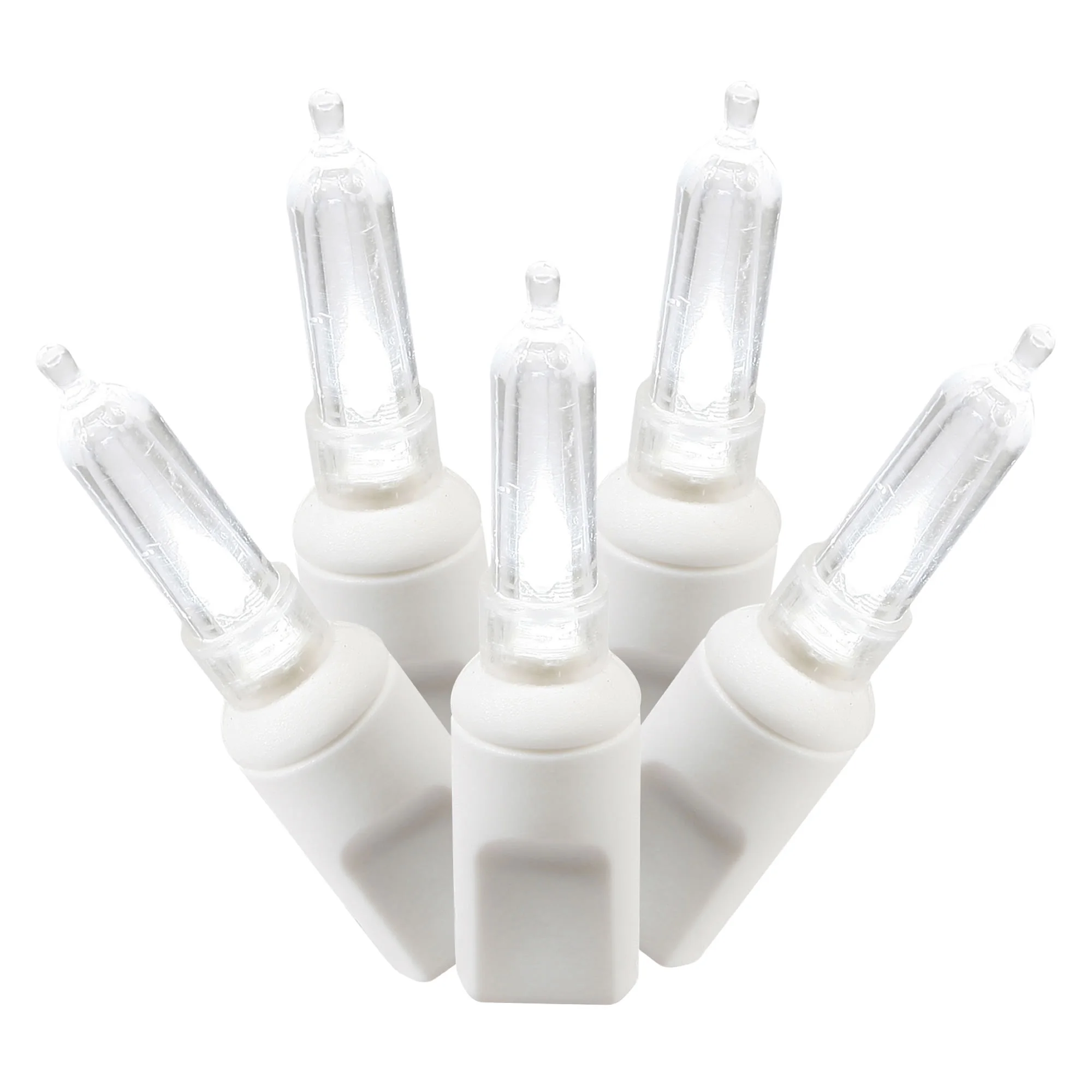 Vickerman 50 Pure-White Italian LED on White Wire, 25' Christmas Single Mold Light Strand