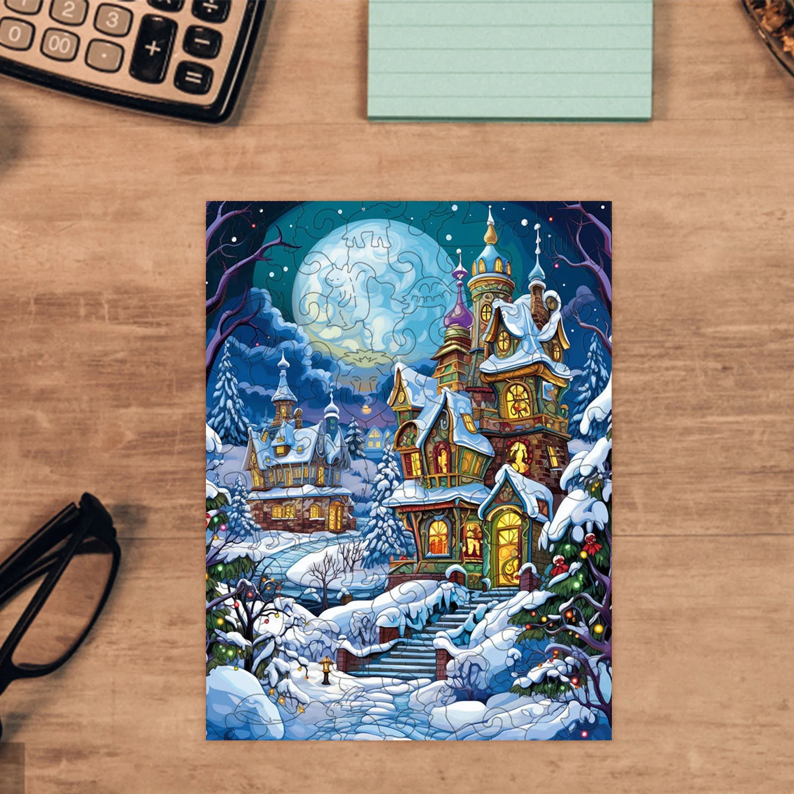 BOLUOYI Toys for Kids Ages 3-5 4Th of July Party Christmas Tree Wooden Puzzle Wooden Puzzle Toy for Kids Christmas Atmosphere DecorationChristmas Party Game