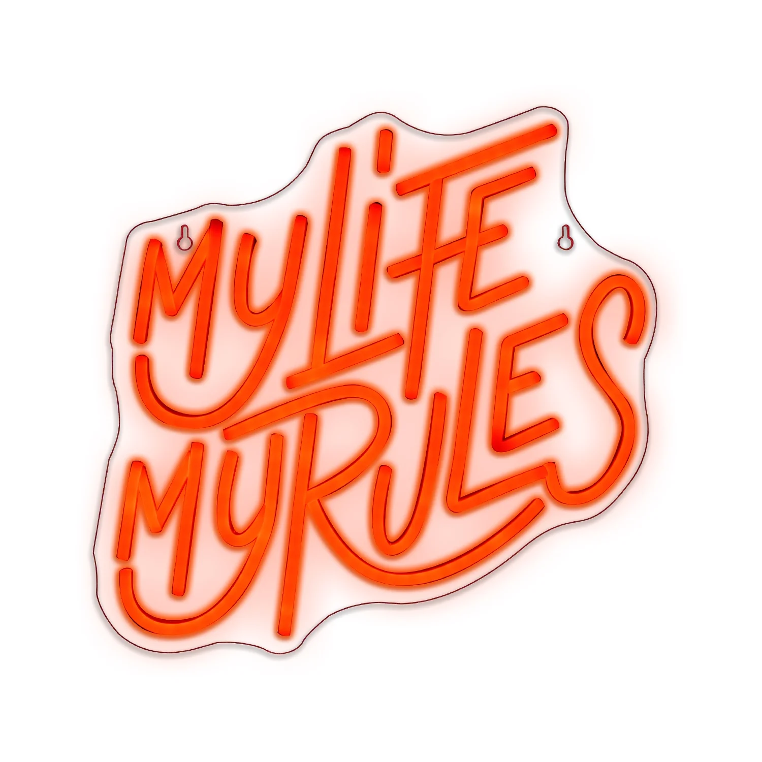 Wanxing My Life is My Own Neon Sign Red Letters LED Neon Sign for Wall Decor, USB Powered Light Up Sign for Girls Bedroom Birthday Party Wedding Christmas Gift Halloween Aesthetic