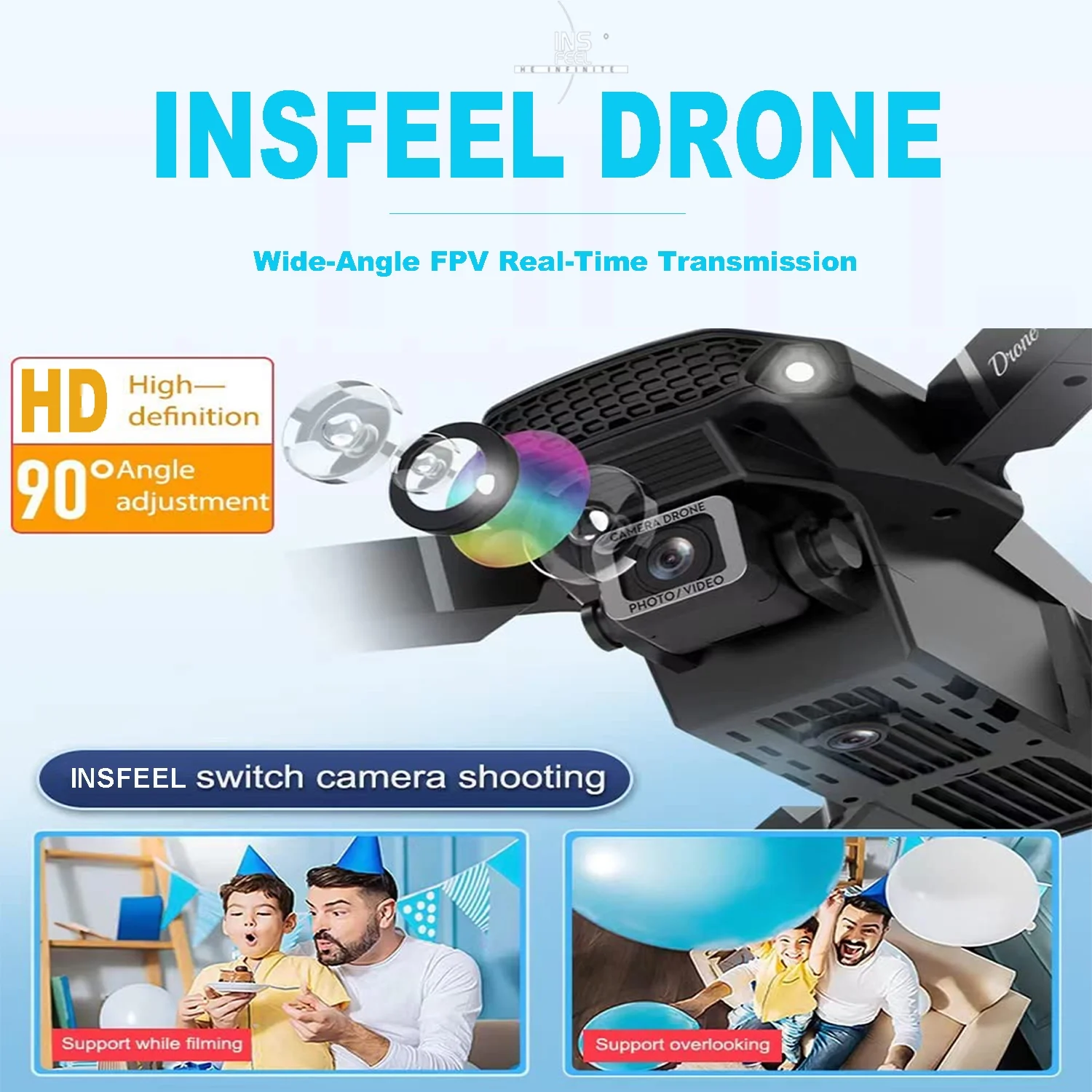 Mini Drone with Camera for Adults - Christmas Toy Gift for Teenage Boy Girl Kids Beginner - RC Quadcopter Multirotors | Foldable UAV | WiFi HD FPV Live Video | One Key Take Off/Land | Carrying Case