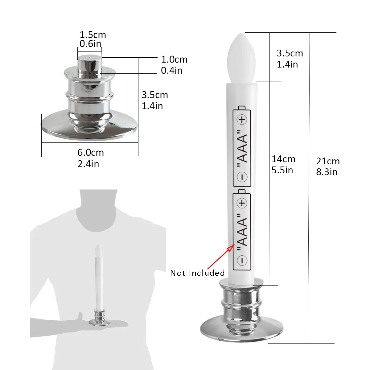 2Pack Window Candles Lights with Timer Remote Candles LED Candle Lights Christmas Decorations Flameless Taper Candles