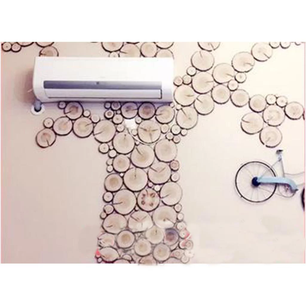 5PCS Wood Slices Unfinshed Round Wood Slabs, Large Rustic Wood Pieces with Tree for Wedding Centerpiece Christmas Rustic Ornaments