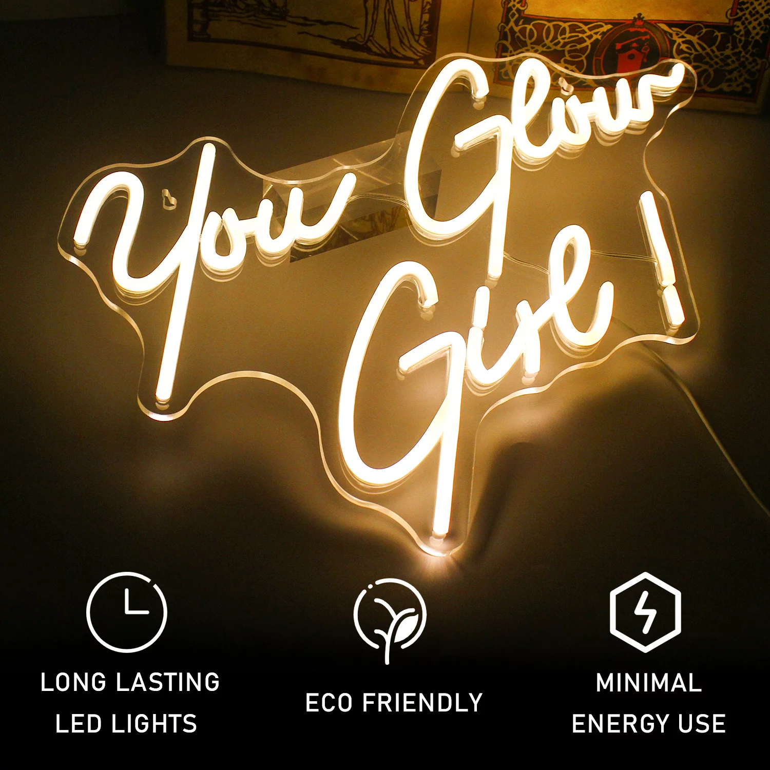 Hello Rosa You Glow Girl LED Neon Light Signs USB Power for Bedroom Wedding Party Home Christmas Decoration