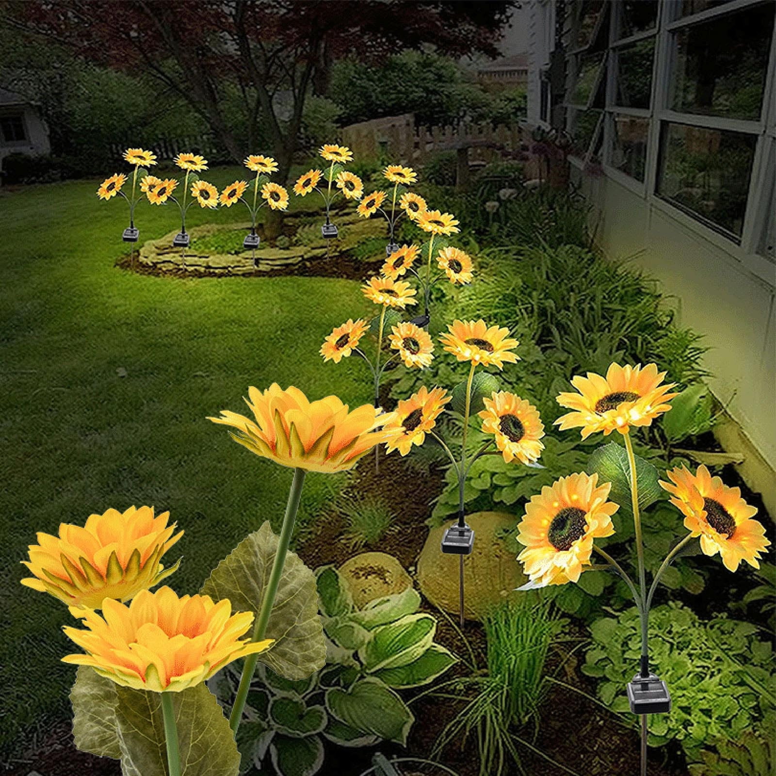 USYFAKGH Solar Lanterns Outdoor Waterproof, Solar Hanging Light with Handle, Warm White LED Retro Christmas Garden Lights, Metal Raindrop Shape Lamp for Outdoor Yard Tree Fence Patio