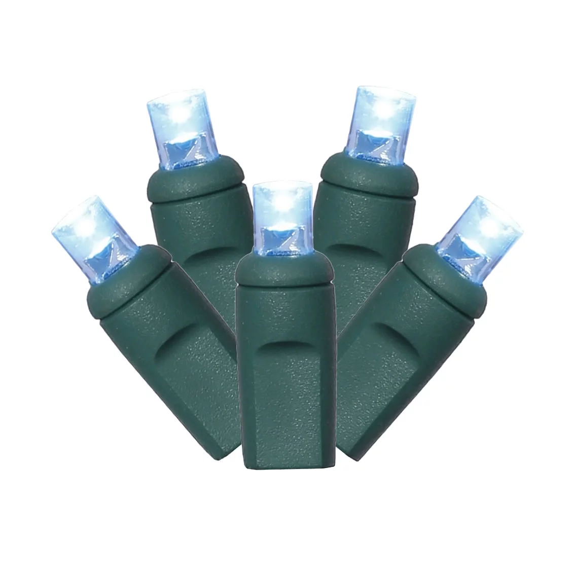 Vickerman 50 Teal Twinkle Wide Angle LED Light on Green Wire, 25' Christmas Single Mold Light Strand